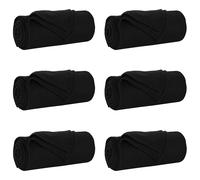 vidaXL Throw Blankets 6 pcs Black 240 x 220 cm Fleece