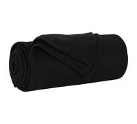 Throw Blanket Black 170 x 130 cm Fleece