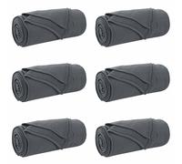 Throw Blankets 6 pcs Dark Grey 240 x 220 cm Fleece