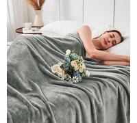 Throw Blanket for Bed Faux Fur Luxury Super Soft Warm Fleece Blanket 400GSM Thick Fur Blankets and Throws All Season Bed Throws for Sofas -150 x 200 cm - Grey