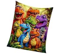 Throw Blanket for Bed - Flannel Colorful Cartoon,Dinosaur Throw Blanket Couch Decor - for Living Room Bedroom Sofa Recliner Lounge Dorm Apartment Kids Boys Girls Teens