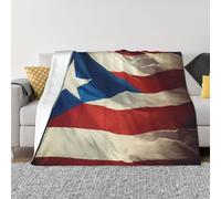 Throw Blanket for Couch Cozy Warm Fuzzy Plush Thick Soft Blankets puerto rico wallpaper flag Blanket All Seasons Lightweight Flannel Fleece Throw Blankets for Bed Sofa Bedroom Living Room 50"x40"