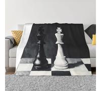 Throw Blanket for Couch Super Soft Cozy Bed Blanket Ultra-Soft Micro black and white chess Blankets for All Season Warm Lightweight Fleece Throw Blankets for Sofa Bedroom Living Room 80"x60"