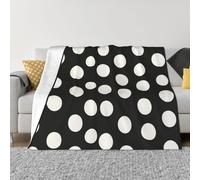 Throw Blanket for Couch Super Soft Cozy Bed Blanket Ultra-Soft Micro Black And White Polka Dot Blankets for All Season Warm Lightweight Fleece Throw Blankets for Sofa Bedroom Living Room 40"x30"