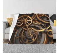 Throw Blanket for Couch Super Soft Cozy Bed Blanket Ultra-Soft Micro Cool Steampunk Gears Blankets for All Season Warm Lightweight Fleece Throw Blankets for Sofa Bedroom Living Room 80"x60"