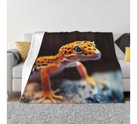 Throw Blanket for Couch Super Soft Cozy Bed Blanket Ultra-Soft Micro Leopard Little Gecko Blankets for All Season Warm Lightweight Fleece Throw Blankets for Sofa Bedroom Living Room 50"x40"