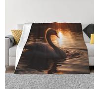 Throw Blanket for Couch Super Soft Cozy Bed Blanket Ultra-Soft Micro White Swan on the Lake Blankets for All Season Warm Lightweight Fleece Throw Blankets for Sofa Bedroom Living Room 50"x40"