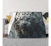 Throw Blanket for Couch Super Soft Cozy Bed Blanket Ultra-Soft Micro White Tiger in the River Blankets for All Season Warm Lightweight Fleece Throw Blankets for Sofa Bedroom Living Room 80"x60"