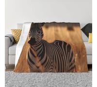Throw Blanket for Couch Super Soft Cozy Bed Blanket Ultra-Soft Micro Zebra on the Grassland Blankets for All Season Warm Lightweight Fleece Throw Blankets for Sofa Bedroom Living Room 80"x60"
