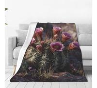 Throw Blanket for Couch Thick Soft Fleece Blankets Warm Cozy Air Conditioning Quilt All Seasons Hedgehog Cactus Blanket Lightweight Flannel Fuzzy Blankets for Bed Couch Living Room Sofa 40"x30"