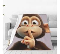 Throw Blanket for Couch Thick Soft Fleece Blankets Warm Cozy Air Conditioning Quilt All Seasons The silent monkey Blanket Lightweight Flannel Fuzzy Blankets for Bed Couch Living Room Sofa 60"x50"