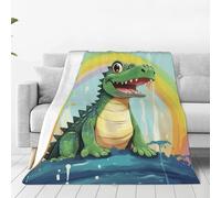Throw Blanket for Couch Ultra-Soft Micro Fleece Blankets A cute crocodile Blanket Warm Cozy Thick Throws Lightweight Flannel Fuzzy Blankets for Bed Living Room Sofa Home Decor All Season 40"x30"