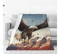 Throw Blanket for Couch Ultra-Soft Micro Fleece Blankets An eagle flies over Blanket Warm Cozy Thick Throws Lightweight Flannel Fuzzy Blankets for Bed Living Room Sofa Home Decor All Season 50"x40"