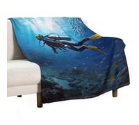Throw Blanket for Couch Ultra-Soft Micro Fleece Blankets Bed Throws 30"x40" | Diving Sport Blanket Warm Cozy Thick Throws Lightweight Flannel Blankets for Bed Living Room Sofa Home Decor All Season