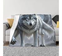 Throw Blanket for Couch Ultra-Soft Micro Fleece Blankets Fantasy Wolf Blanket Warm Cozy Thick Throws Lightweight Flannel Fuzzy Blankets for Bed Living Room Sofa Home Decor All Season 50"x40"