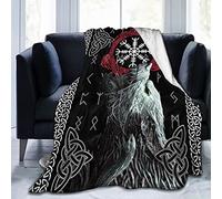 Throw Blanket for Couch Vikings Super Soft Cozy Micro Fleece Blanket Novelty Fluffy Bed Plush Lightweight Warm Blankets for All Seasons 80"X60"
