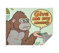 Throw Blanket For Sofa Give Me My Money Gorilla Teen Girl Throw Blanket 50x70 Inches