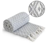 Throw Blanket for Sofas Bed Runner Diamond Geometric Soft Cotton Casablanca