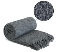 Throw Blanket for Sofas Bed Runner Honeycomb Waffle Soft Cotton Honeycomb