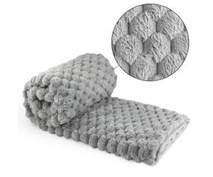 Throw Blanket for Sofas Couch Bed Runner Chunky Knit Design Soft Cotton Lush