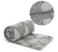 Emma Barclay Heart - Recycled Cotton Throw With Heart Design In Grey - 90x100 (228x254cm)