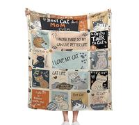 Throw Blanket, Funny Cat Life Blanket Cute Cat Throw Blankets for Bed Kids Adults, Lightweight Cozy Blanket for Living Room, Bedroom 50"x60"