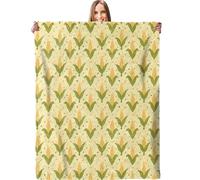 Throw Blanket Funny Corn Blanket For Children Large Warm Travel Blankets, For Couch, Bed, Home, Living Rooms, 100x125cm