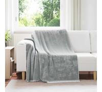 Throw Blanket Grey 150x200cm Soft Fleece Lightweight Portable Cozy Home for Snug