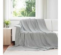 Throw Blanket Grey 220x240 cm Fleece Lightweight Cozy Home Decor UltraSoft Plush