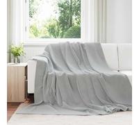 Throw Blanket Grey 270x240 cm Soft Fleece Lightweight Cozy Home Decor Plush 6pcs