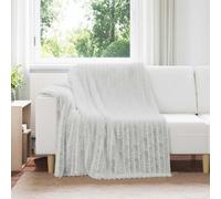 Throw Blanket Grey Fleece 150x200 cm Lightweight Plush Cozy Home Decor UltraSoft