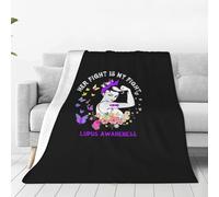Throw Blanket Her Fight Is My Fight Lupus Awareness Support Lupus Warrior Flannel Throw Blankets Vintage Bedspread Cozy Fleece Blanket For Camping Outdoor Bedroom S