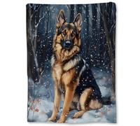Throw Blanket Lovely Germans Shepherds Dog Flannel Blankets Warm Bedspread Comfort Fleece Blanket For Settees Living Room Outdoor L