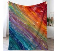 Throw Blanket Modern Minimalist Pattern Blanket for Kids Boys Girls Marble Pattern Lines Polka Dots Printed Fleece Blankets, Fuzzy Flannel Plush Blankets for Child Room Decor, 150x200 cm