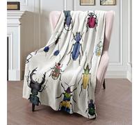 Throw Blanket Nature Paint Hand Drawn Painted Pattern Watercolor Animals Poster Wildlife Textures Fleece Blanket Comfort Blankets Soft Flannel Throw For Bed Chair Living Room S