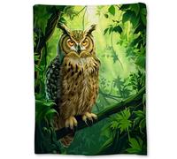 Throw Blanket Owl Wildlife Lovers Fleece Blanket Comfort Flannel Blankets Decorations Bedspread For Camping Settees Living Room S