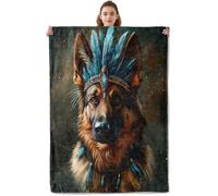 Throw Blanket Pretty Germans Shepherds Dog Fleece Blanket Comfort Bedspread Decorations Blankets For Outdoor Living Room Settees L