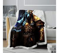 Throw Blanket Printed Throw Blanket Warrior Anubis Bed Couch Chair Soft Fuzzy Blanket All Seasons Kids Boys Adults 31.5x47.3 inches sherpa (80x120cm)