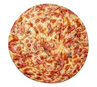 Throw Blanket, Round Pizza Blanket, Funny Tortilla Wrap Throw, Soft Velvet Comfort & Realistic Print, Lightweight Food-Inspired Blankett for Picnic, Bed, Sofa, or Travel Use