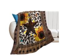 Throw Blanket Rustic Texas Star Print Vintage Western Cowboy Farm Flower Sunflowers Cow Butterfly Fleece Blanket Soft Flannel Throw Vintage Bedspread For Bed Sofas Living Room S