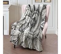 Throw Blanket Sketch Wing Beautiful Graphic Bee Buzz On Ornate Flower Animals Engraving Paint Wildlife Nature Fleece Blanket Funny Bedspread Soft Blankets For Bedroom Chair Bed S