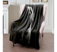 Throw Blanket South African Boerboel Necklace Joy Black White Jewelry Animals Wildlife Beauty Fashion Fleece Blanket Warm Bedspread Comfort Flannel Throw For Bedroom Bed Chair S