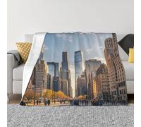 Throw Blanket Super Soft Plush Flannel Blanket Chicago Throw Lightweight Blankets for Living Room Warm Cozy Decorative Throws for Sofa Couch All Seasons 50"x40"