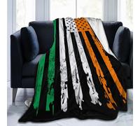 Throw Blanket Usa Ireland Flag Irish Blankets Funny Fleece Blanket Soft Bedspread For Bed Chair Living Room M