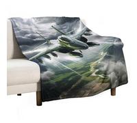 Throw Blanket Usaf F 15 Eagle Thundering Flannel Throw Soft Fleece Blanket Comfort Bedspread For Outdoor Bedroom Chair L