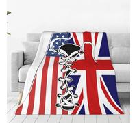 Throw Blanket Vintage America Britain British Flag Blankets Warm Flannel Throw Comfort Bedspread For Living Room Bedroom Chair S