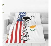 Throw Blanket Vintage America Cyprus Cypriot Flag Blankets Funny Bedspread Soft Flannel Throw For Living Room Bedroom Bed L