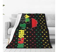 Throw Blanket Vintage Stars Africa African Flag Map Black History Fleece Blanket Soft Flannel Throw Comfort Bedspread For Bed Chair Living Room S