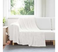 Throw blanket White Fleece 200x150 cm Lightweight Soft Cozy Home Decor for Sofa