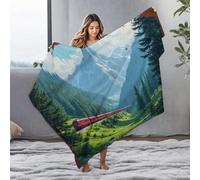 Throw Blankets For Couch Mountain Serenity: A Journey Through Nature'S Landscape Flannel Blanket Towel Warmer Fleece Blankets(150x200cm)